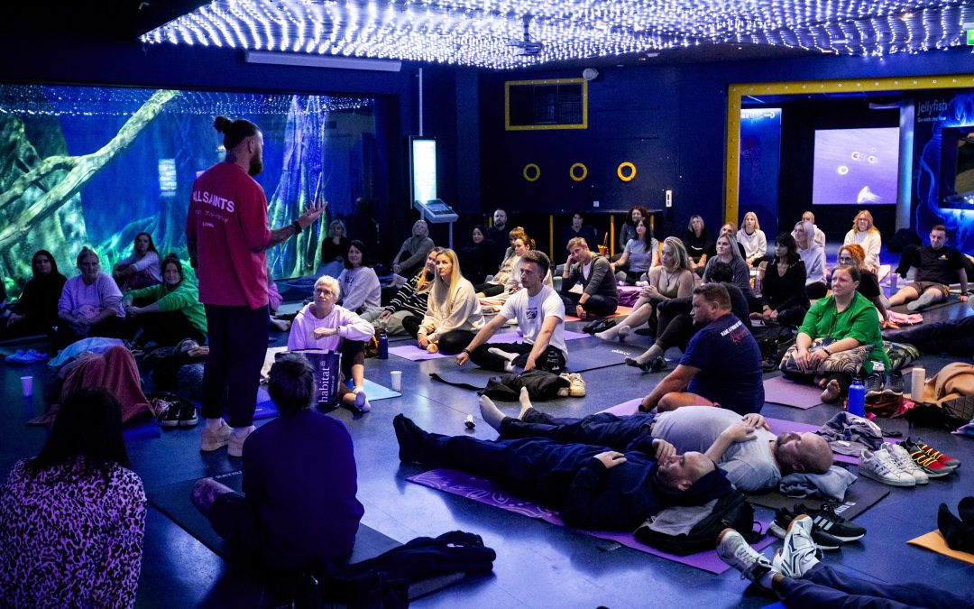 Deep breathwork session helps business leaders combat stress