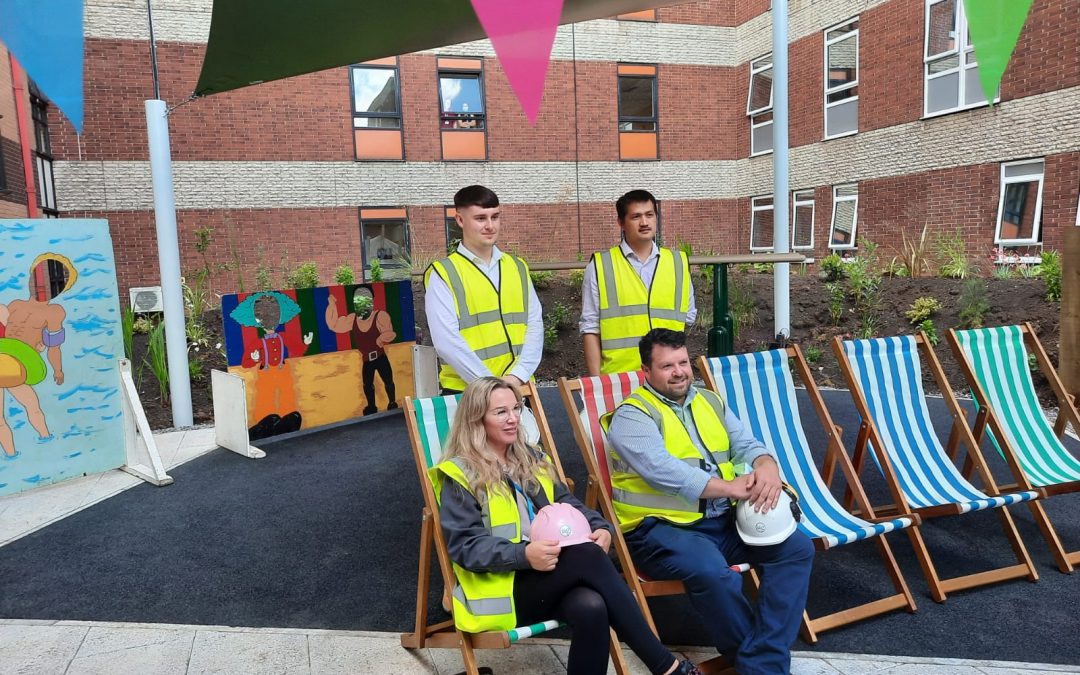 Hospital staff celebrate opening of wellbeing space built by Sewell Group firm
